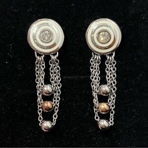 Swatch Bijoux Target CZ Dangle Earrings